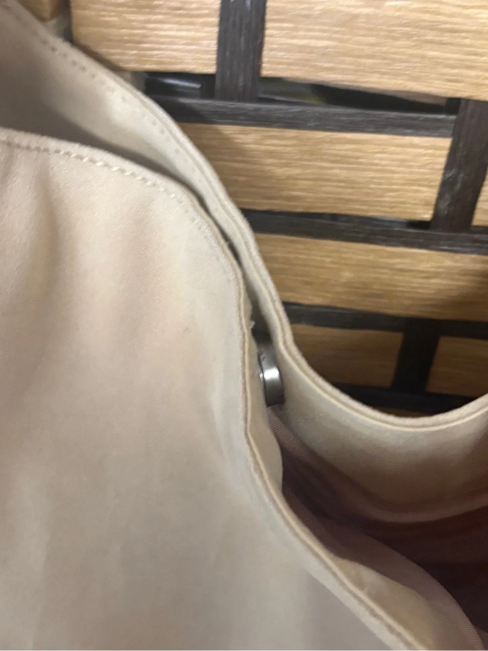 No boundaries tan studded shoulder handbag